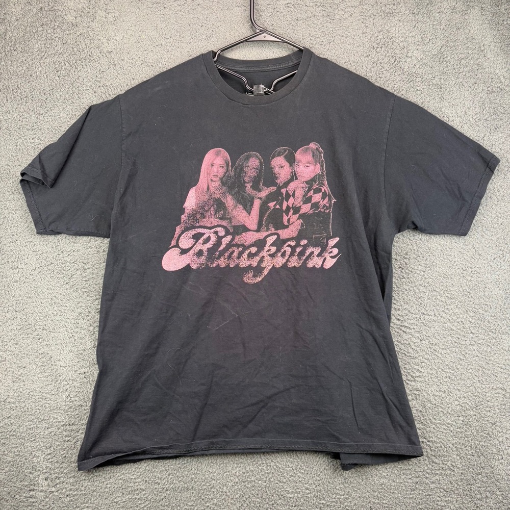 Blackpink K-Pop Graphic T-Shirt Black Pink Members Concert‎ Merch Mens XL